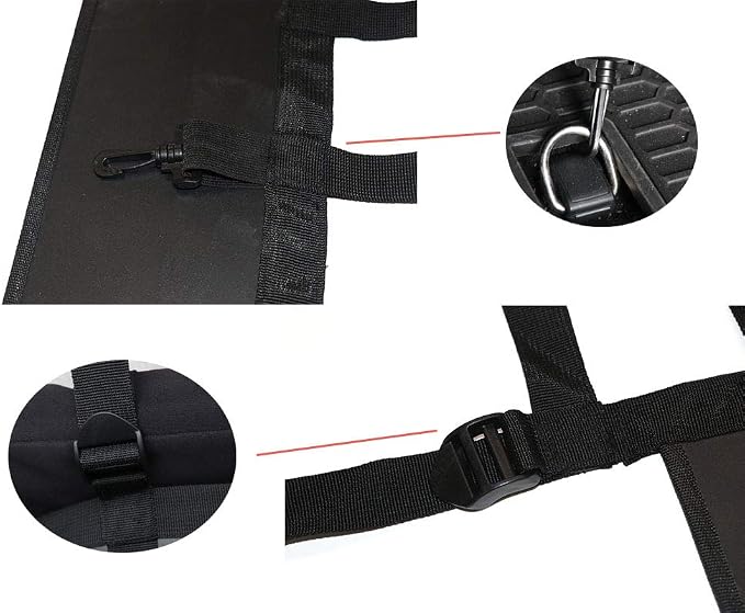 Pet Net Vehicle Safety Mesh Dog Barrier for Jeep Wrangler 4-Door | JK JL 4-Door 2007-2026, Fits Behind Rear Seat, Suitable For Medium, Large Pets, Easy To Install - Image 3