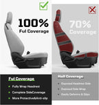 Custom Leather Car Seat Covers for Ford Mustang 2015-2023 Coupe, Gray | Full Coverage Waterproof Car Seat Protector,Front & Rear Full Set,Split Backrest Compatible,Wear-Resistant,Airbag Compatible - Image 3