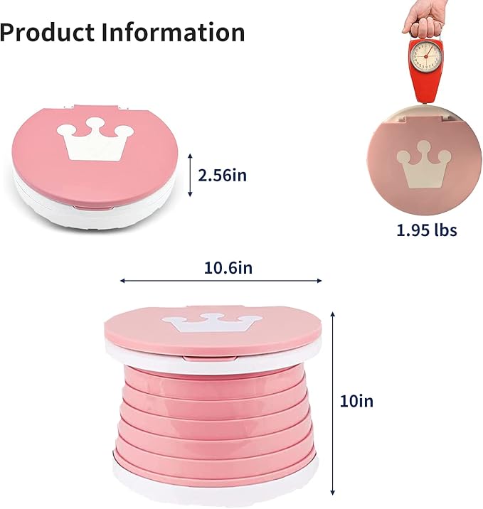 SunnySmile,Travel Potty,Car Potty for Toddler,Portable Toilet for Kids | Portable Toilet for Kids with 45 Liners,for Toddler Travel, Camping, Foldable, Indoor/Outdoor Use - Image 2