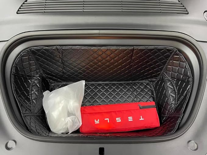 Compatible with Tesla Model Y 2020-2025 Frunk Mats Front Trunk Mat Frunk Organizer Leather All-Weather Full Coverage - Image 4