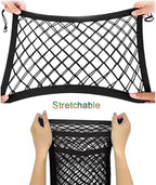3-Layer Car Mesh Organizer, Dog and Kid Pet Barrier, Seat Back Net Bag Holder, Storage Organizer, Cargo Tissue Handbag Purse Holder, Driver Storage Netting Pouch - Image 2