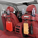 Back Seat Car Organizer,4 in 1 Multifunctional Car Back Seat Storage Box with Drink Cup Holder Tissue Box, for Hold Phone,Snacks, Drinks, Handbag-Red - Image 4