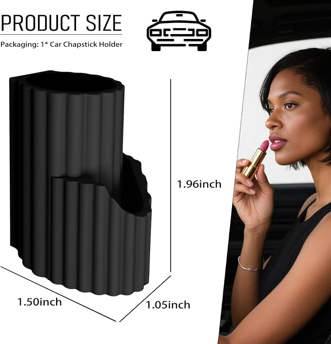 Upgraded 2-in-1 Car Chapstick Holder No Melt & Car Sunglasses Holder,Silicone Insulated Chapstick Holders for Cars as Chapsticks Organizer,Upright Portable Cars Lip Balm Holders - Image 2