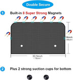 Ovege Car Window Shade 2pcs -Car Side Window Sun Shade Baby UV Protection Privacy Suction Magnetic (Back Seat 2pcs), Semi-Transparent - Image 2