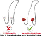Bling Purse Hook for Car Headrest, Cute Car Seat Hooks (2Pack) | Upgraded,Durable Stainless,Car Purse Hanger,Purse holder,Rhinestones,Bag Hooks,Car Hooks for Purses and Bags Cute,Red - Image 5