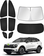 Canvcle Window Shades for 2023-2025 2026 Kia Sportage Accessories Windshield Sun Shade Side Rear Window Covers Sunshade Sun Visor Shield Privacy Protection for Camping Keep Vehicle Cool Black 8PCS by Canvcle