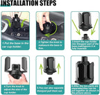 Car Cup Holder Expander, All Purpose Cup Holder Adapter with Adjustable Base, Auto Cup Organizer Expander Holder Compatible with 3.04" to 5.25" Bottles, Mugs, Drinks, Foods (2 PCS) - Image 6