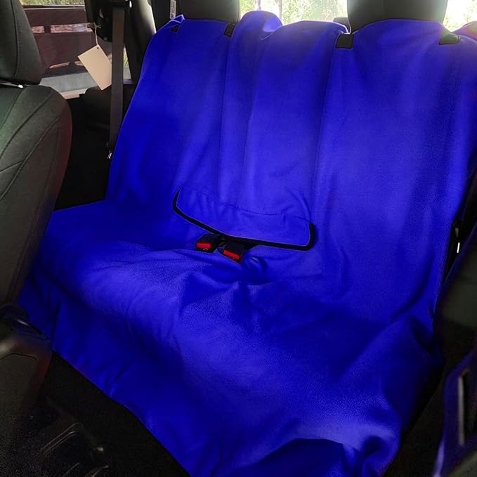 Car Towel Seat Cover, Waterproof Non-Slip Back Seat Protector for Post Gym Workout Beach Hiking, Sweatproof Washable Bucket Seat Protective Cover for Car SUV Truck Sedan (Blue) - Image 6