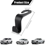 Purse Hook for Car, 4 PCS Car Purse Hook Headrest Hooks, 360° Rotatable Back Seat Storage Organizer, Universal Vehicle Seat Hanger for Purses, Handbags, Grocery Bags, Water Bottles, Black - Image 2