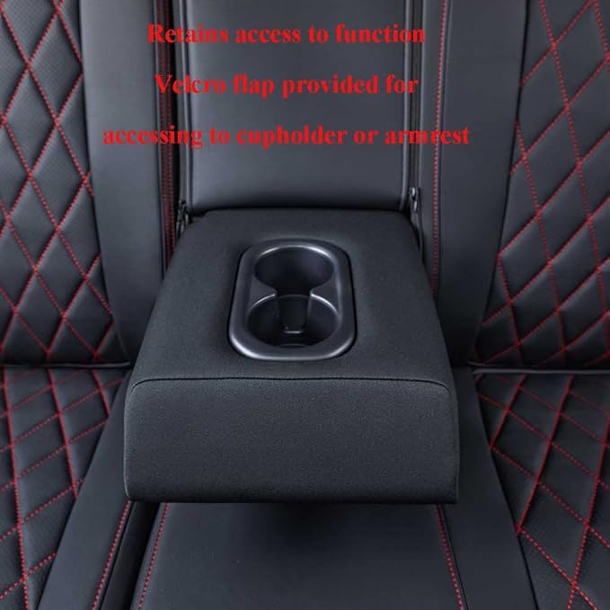 EKR Car Seat Covers for Honda HRV 2023-2027,Leatherette Full Set | Custom Fit for Honda HRV EX-L 2023-2027 Glove-Like Fit,Airbag Compatible,Easy Clean,Faux Leather(Black with Red Piping) - Image 4