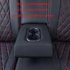 EKR Car Seat Covers for Honda HRV 2023-2027,Leatherette Full Set | Custom Fit for Honda HRV EX-L 2023-2027 Glove-Like Fit,Airbag Compatible,Easy Clean,Faux Leather(Black with Red Piping) - Image 4