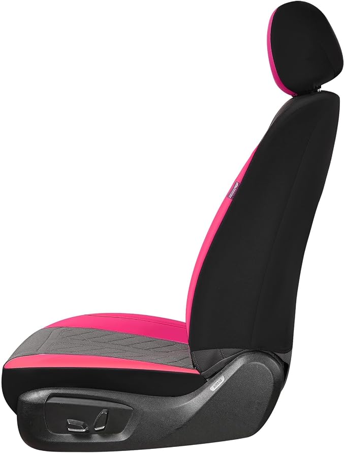Coverado Car Seat Covers 2-Pack, Luxury Front Seat Covers, Automotive Car Seat Protectors, Pink Seat Covers Universal Fit for SUVs, Trucks, Sedans - Image 7