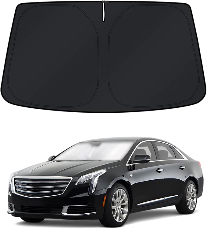 KUST Windshield Sun Shade for 2013–2017 2018 2019 Cadillac XTS Window Accessories Shade Sun Visor Cover Foldable Block UV Rays by KUST