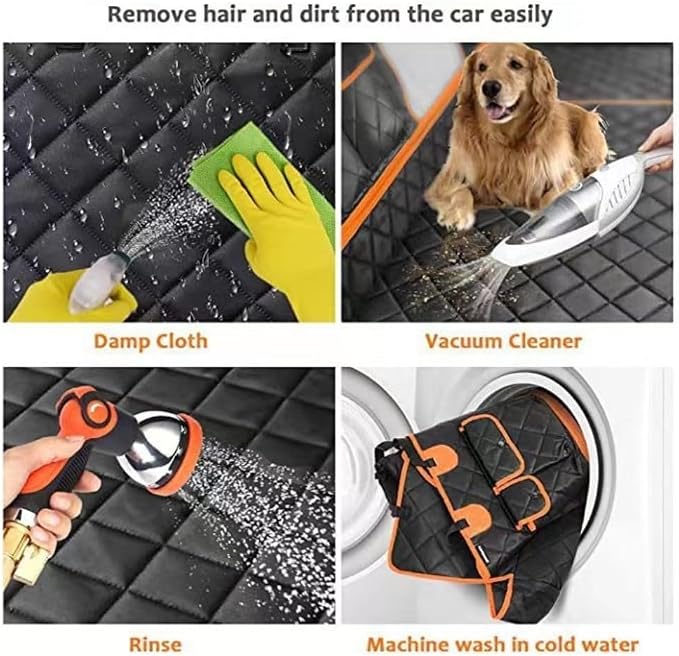 M/P Dog car seat Cover for Pets 100% Waterproof Seat Cover Hammock with Mesh Window 600 D Heavy Duty Scratch Proof Nonslip Durable Soft Back seat Cover for Cars Trucks and SUVs seat Covers - Image 3