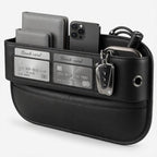 Car Seat Gap Organizer - Premium PU Leather Gap Filler with Storage Pockets, Universal Fit for Car, Truck, SUV - Prevents Phone, Keys from Falling Between Seats, Black by Unknown