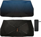 Dark Blue Black Car Sun Shade Windshield Car Umbrella Foldable Uv Ray Reflector Front Window Sun Shade Visor Shield Cover by Wudan