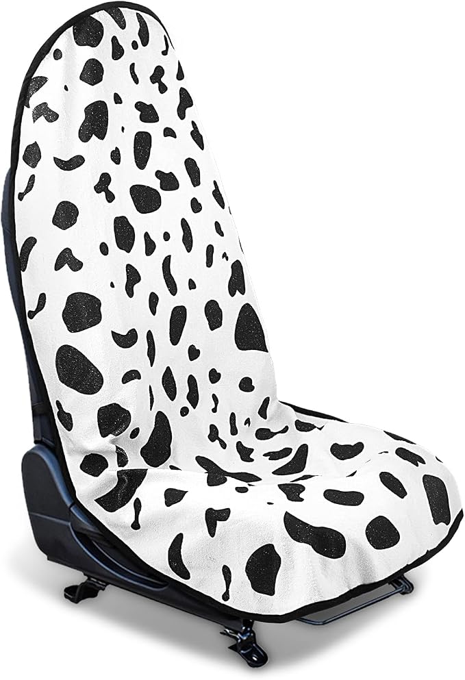 Waterproof Sweating Car Seat Cover for Post Gym Workout, Running, Swimming, Beach and Hiking, Universal Fit Non-Slip Bucket Seat Protector for Cars SUV Trucks, Machine Washable (1pcs-Cow) by DECKALY