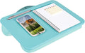 LAPGEAR Compact Lap Desk – Aqua Sky, Fits 14" Laptops | Microbead Cushion, Built-In Pencil Slot, Carry Handle, Fits Standard Letter-Size Paper (8.5" × 11") by LapGear