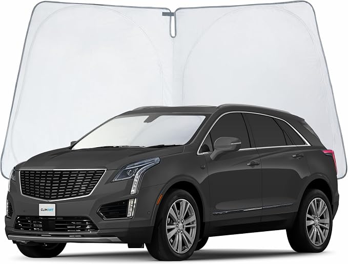CLIM ART Windshield Sun Shade for Cadillac XT5 2017-2026, Custom-Fit Foldable Car Sunshade, Vehicle Sun Protector, Front Auto Windshield Cover, Car Accessories - WS5033 by CLIMART