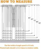 RYB HOME White Semi Sheer Curtains for Small Window 45 inches Long | Light Filtering Privacy, Boho Country Rustic, Kitchen Cafe Bathroom RV Camper, Rod Pocket, White, W52 x L45, Set of 2 - Image 3