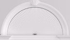 Myshade Arch Window Shades Half Circle Light Filtering Cellular Shades Cordless No Drill Blinds for Windows Half Moon Honeycomb Fabric No Tools Shades Easy Install (1PCS White 72" W X 36" H) by MYSHADE