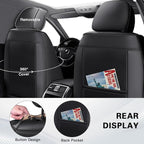 Fit for Toyota Sequoia Seat Covers 2001-2026, Nappa Leather, 360° Full Protection, Thick Padding & Memory Foam, Waterproof & Stain-Resistant Car Seat Cover (Front Set,Black&Gray) - Image 3
