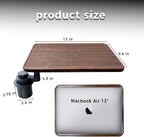 Wood Car Desk for Laptop, No Wobble Car Cup Holder Table | 360° Rotation,Damped swivel,Magnetic Lock,13 * 9.8 inch,Laptop Holder For Car,for Tesla & Most Vehicles - Image 2