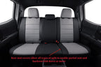Tacoma Leather Seat Covers Full Set for 2016-2023 Toyota Tacoma Double Cab/Crew Cab SR,SR5,TRD Off Road,TRD Pro,TRD Sport,Limited,Fully Covered Waterproof Truck Seat Protector (Black/Gray) - Image 2