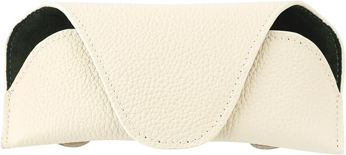 Magnetic Sunglass Holder for Car Visor, Leather Car Glasses Holder | Beige Visor Accessories Eyeglasses Holder Glasses Storage Case by KEVANCHO