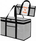 NZ home PRO Large Insulated Food Delivery Bag (2XL, Gray, 1 Pack) | Thermal bag, For cold & hot food, Water-resistant, Portable cooler, Soft sided catering tote, Grocery bag with zippered top by NZhome