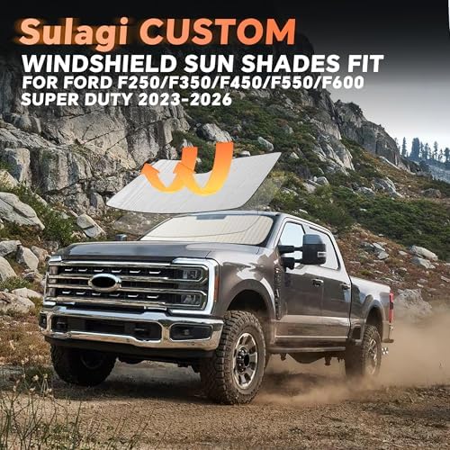 Windshield Sun Shade for Ford F250/F350/F450/F550/F600 2023-2026 - Image 6