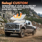 Windshield Sun Shade for Ford F250/F350/F450/F550/F600 2023-2026 - Image 6