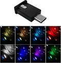 USB Type C LED Ambient Light, 8 Colors RGB LED Car Atmosphere Lamp with Adjustable Brightness, 5V Plug-in USB Night Lights Interior Decoration for Vehicle Home Office by Unknown