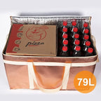 Bodaon 2-Pack Insulated Pizza Delivery Bags, XXX-Large Commercial Food Delivery Insulation Bag for Hot/Cold Food, Large Capacity Reusable Warming Bag, Gold - Image 4
