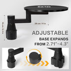 Car Tray Table & Car Desk for Laptop, Dual 360° Rotating Cup Holder Tray, Anti-Slip Leather-Textured Car Food Tray for Eating, Working & Makeup, Compatible with Tesla Model Y/3/S & Most Vehicles - Image 3