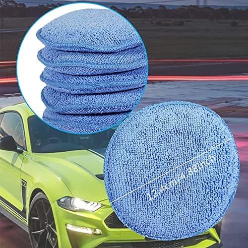 FONAROLL Microfiber Wax Applicator Pads, Car Wax Applicator, Buffing & Detail Polishing Foam Pads for Car Cleaning and Fine Polishing (5" Diameter, 6 Pack)… - Image 4