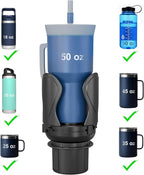 Car Cup Holder Expander, Cup Holder Extender Adapter with Expandable Arm and Adjustable Base, Compatible with Yeti Ramblers, Hydro Flasks, Stanley, Owala Most Coffee Mugs Bottles & Cups (CUP-T-1pack) by Zeyitian
