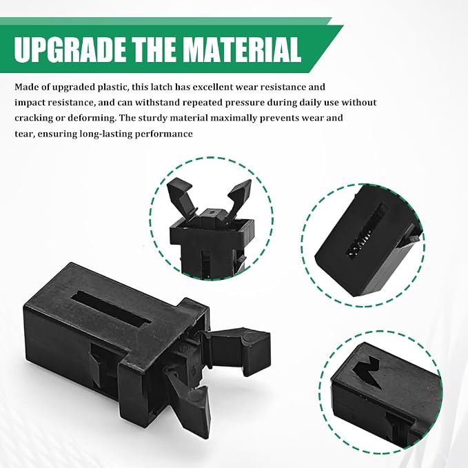 2PCS Sunglasses Glasses Holder Catch Latch, Car Sunglass Holder, Storage Box Lid Switch Overhead Console Roof Clip, Car Accessories Self Locking Switch Replacement for Most Car (2PCS) - Image 3