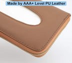 Car Tissue Holder, Sun Visor Tissue Holder, Car Visor Napkin Holder, PU Leather Backseat Tissue Case Holder for Auto Vehicle with Zipper (Brown) - Image 3