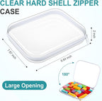Ceenna 2 Pcs Clear Zipper Case Hard Shell Pouches,2 Large | Multiple Sizes Plastic Makeup Bags Pencil Case Organizer Diaper Bag Pouches Clear Travel Toiletry Bag for Women - Image 4
