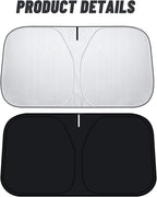 D-Lumina Windshield Sun Shade for 2016-2021 Honda Civic Accessories, Front Window Sunshade Sun Visor Protector Block UV Rays Heat, Foldable 2 Layers 210T Material - Image 7