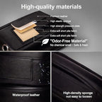 Car Seat Gap Organizer - Premium PU Leather Gap Filler with Storage Pockets, Universal Fit for Car, Truck, SUV - Prevents Phone, Keys from Falling Between Seats, Black - Image 4