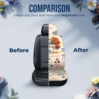 GENANY Bookish Coffee Car Seat Covers Set of 2, Horror Breathable Front Seat Covers for Truck Sedan SUV, Couple Car Accessories, Horror Gift for Women Men - Image 7