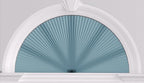 Myshade Arch Window Shades Half Circle Light Filtering Cellular Shades Cordless No Drill Blinds for Windows Half Moon Honeycomb Fabric No Tools Shades Easy Install (1PCS Blue 48" W X 24" H) by MYSHADE