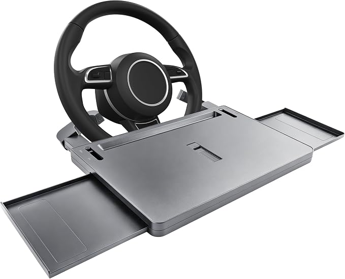 Steering Wheel Tray Table, Car Desk for Laptop, Multipurpose Car Food Tray for Eating and Working, Adjustable Car Tray with Anti-Slip Protective Adhesive for Car - Image 9