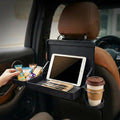 Car Back Seat Tray Table - Foldable & Adjustable Travel Desk for Eating, Working, Gaming | Sturdy Plastic Snack Lap Tray for Adults | Fits SUV, Sedan, Minivan (Folding Storage Box) by Unknown