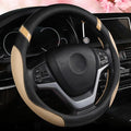 Steering Wheel Cover for Car Leather Universal Steering Wheel Covers for Men Women Fit Cars SUV Truck Pickup 15inch (Beige) by Cxtiy