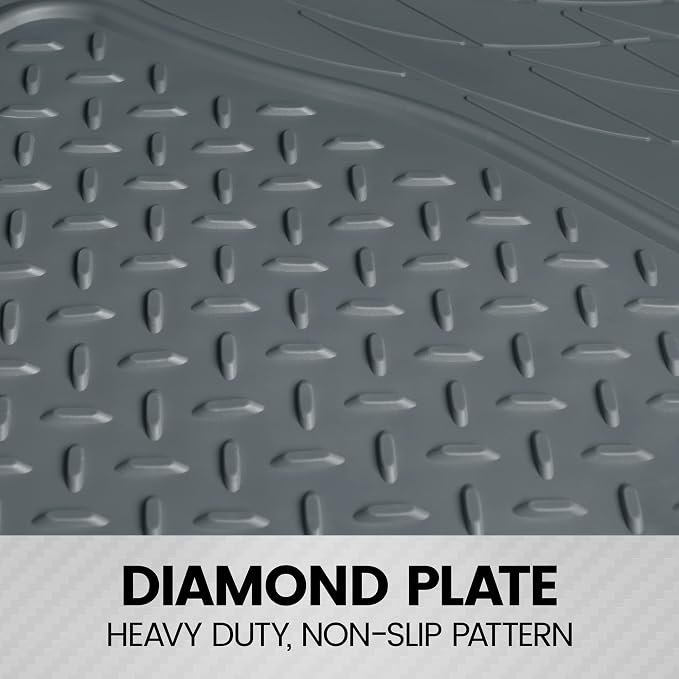 BDK Heavy Duty Rubber Cargo Mat Liner - All-Weather Trunk Protection, Trim-to-Fit Design for Cars, SUVs, Vans & Trucks - Non-Slip, Waterproof, Durable Cargo Floor Liner - 46" x 56.75" x 0.25" - Gray - Image 6
