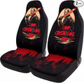 GENANY Vintage Horror Mask Car Seat Covers, 2-Piece Front Seat Set | 2-piece polyester front seat cover set, each 49.5 x 19.6 inches, with adjustable straps and hooks by GENANY