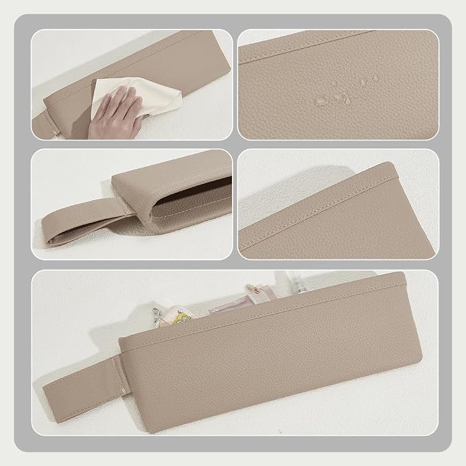PH PandaHall 2pcs Car Seat Pockets Car Gap Filler Organizer Leather Seat Gap Storage Box Seats Catcher Holders Cars Console Side Organizer for Cars Accessories Phone Key Sunglasses Wallet Cards - Image 5
